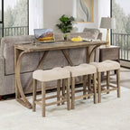 GDFStudio Kittson 4-Piece Bar Table Set with Power Outlet