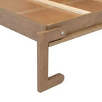 Lit escamotable grand lit (Queen Size) Whisen Wood avec plusieurs étagères de rangement et décorations à persiennes