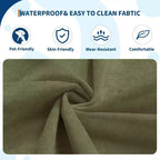 Pouf poire touffeté à la main de 90 cm, causeuse monobloc sans couture en mousse à mémoire de forme imperméable avec une capacité de 400 kg pour le salon et la chambre à coucher
