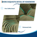 Pouf poire touffeté à la main de 90 cm, causeuse monobloc sans couture en mousse à mémoire de forme imperméable avec une capacité de 400 kg pour le salon et la chambre à coucher