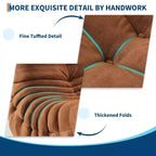 Pouf poire touffeté à la main de 90 cm, causeuse monobloc sans couture en mousse à mémoire de forme imperméable avec une capacité de 400 kg pour le salon et la chambre à coucher