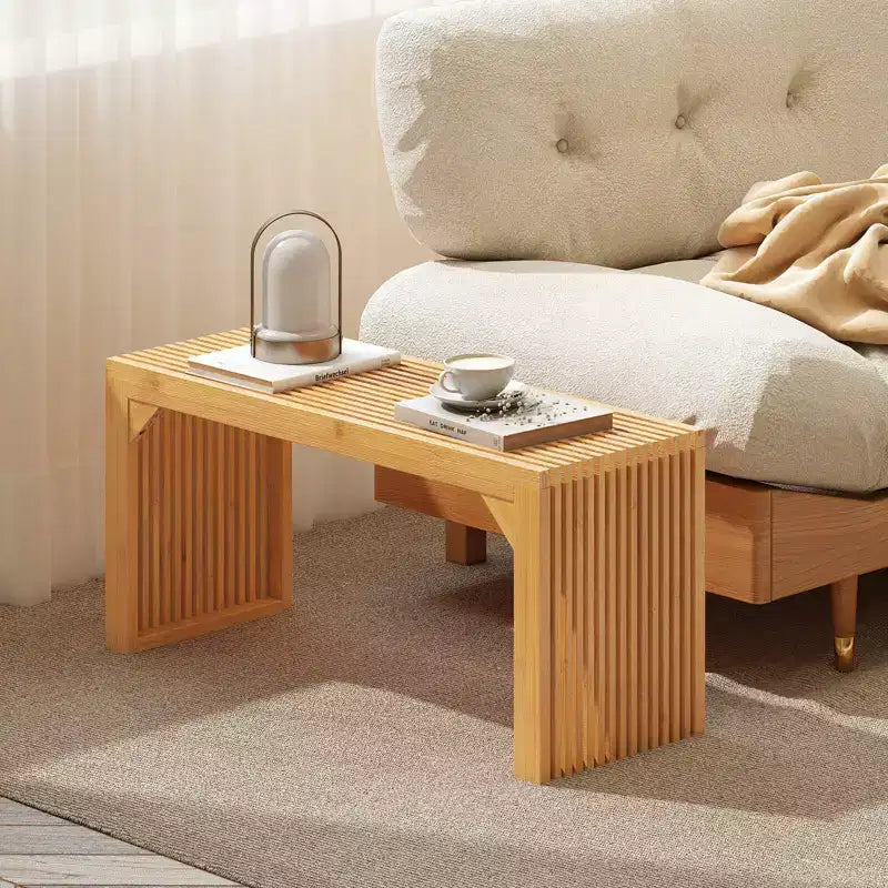 Costway Banc de salle à manger en bambou 1 ou 2 pièces, 91 cm de long, banc d'entrée, banc en bois massif pour intérieur et extérieur