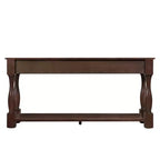 Hostack Table console en bois de 63 po avec 3 tiroirs et 1 étagère inférieure pour entrée et couloir, espresso clair