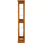 Meuble d'exposition Okak Diapaly, Vitrine avec 6 étagères réglables et portes en verre trempé, Meuble haut pour salon, chambre à coucher