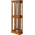 Meuble d'exposition Okak Diapaly, Vitrine avec 6 étagères réglables et portes en verre trempé, Meuble haut pour salon, chambre à coucher
