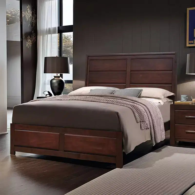 Lit double moderne en bois Randolph GDFStudio