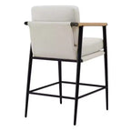 Tabourets de bar modernes Spruce&Spring avec accoudoirs et piètement en métal, lot de 2