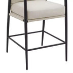 Tabourets de bar modernes Spruce&Spring avec accoudoirs et piètement en métal, lot de 2