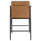 Tabourets de bar modernes Spruce&Spring avec accoudoirs et piètement en métal, lot de 2