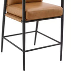Tabourets de bar modernes Spruce&Spring avec accoudoirs et piètement en métal, lot de 2