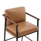 Tabourets de bar modernes Spruce&Spring avec accoudoirs et piètement en métal, lot de 2