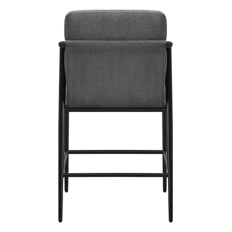 Tabourets de bar modernes Spruce&Spring avec accoudoirs et piètement en métal, lot de 2