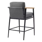 Tabourets de bar modernes Spruce&Spring avec accoudoirs et piètement en métal, lot de 2