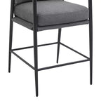 Tabourets de bar modernes Spruce&Spring avec accoudoirs et piètement en métal, lot de 2