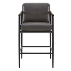 Tabourets de bar modernes Spruce&Spring avec accoudoirs et piètement en métal, lot de 2