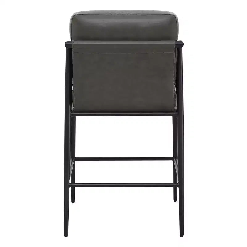 Tabourets de bar modernes Spruce&Spring avec accoudoirs et piètement en métal, lot de 2