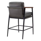 Tabourets de bar modernes Spruce&Spring avec accoudoirs et piètement en métal, lot de 2