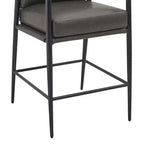 Tabourets de bar modernes Spruce&Spring avec accoudoirs et piètement en métal, lot de 2