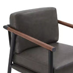Tabourets de bar modernes Spruce&Spring avec accoudoirs et piètement en métal, lot de 2