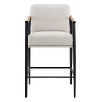 Tabourets de bar modernes Spruce&Spring avec accoudoirs et piètement en métal, lot de 2