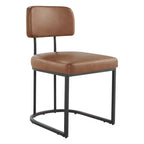 Chaise de salle à manger en métal Spruce&Spring avec cadre en laiton ou noir