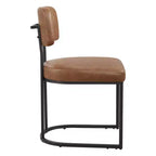 Chaise de salle à manger en métal Spruce&Spring avec cadre en laiton ou noir