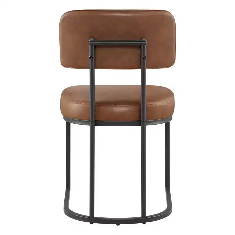 Chaise de salle à manger en métal Spruce&Spring avec cadre en laiton ou noir