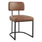 Chaise de salle à manger en métal Spruce&Spring avec cadre en laiton ou noir