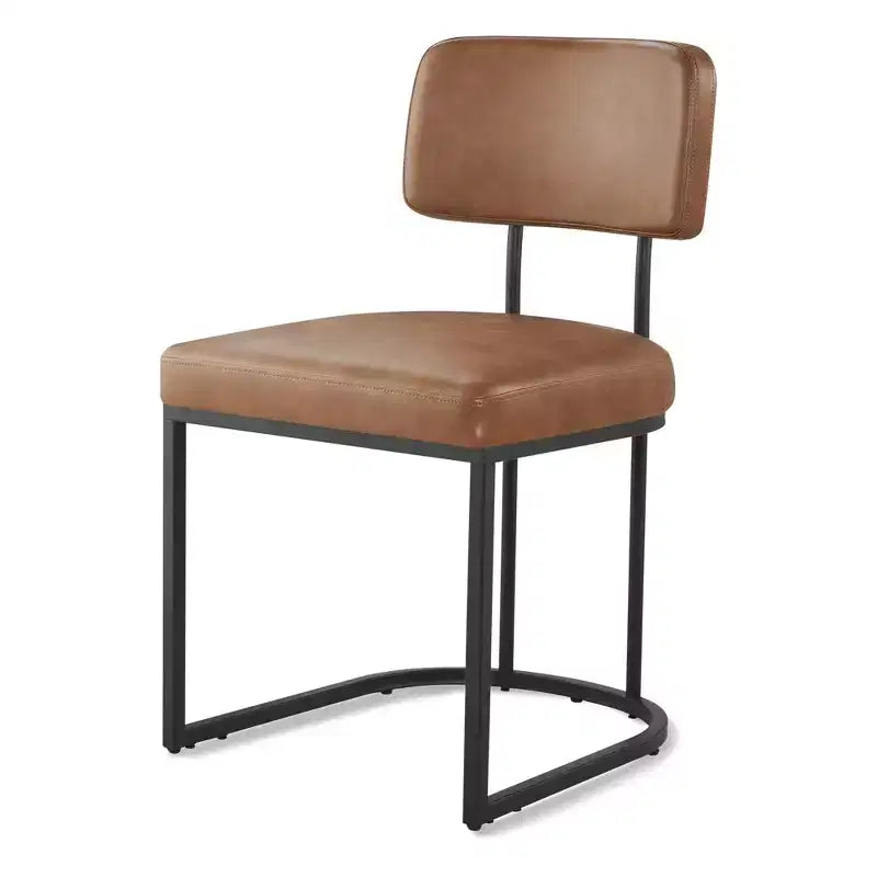 Chaise de salle à manger en métal Spruce&Spring avec cadre en laiton ou noir