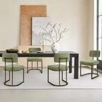 Chaise de salle à manger en métal Spruce&Spring avec cadre en laiton ou noir