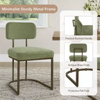 Chaise de salle à manger en métal Spruce&Spring avec cadre en laiton ou noir