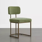 Chaise de salle à manger en métal Spruce&Spring avec cadre en laiton ou noir