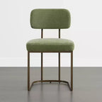 Chaise de salle à manger en métal Spruce&Spring avec cadre en laiton ou noir