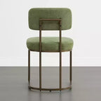 Chaise de salle à manger en métal Spruce&Spring avec cadre en laiton ou noir