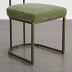 Chaise de salle à manger en métal Spruce&Spring avec cadre en laiton ou noir