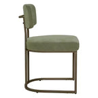 Chaise de salle à manger en métal Spruce&Spring avec cadre en laiton ou noir