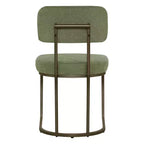 Chaise de salle à manger en métal Spruce&Spring avec cadre en laiton ou noir