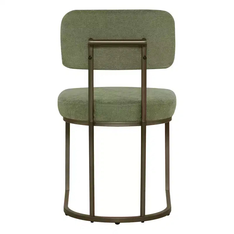 Chaise de salle à manger en métal Spruce&Spring avec cadre en laiton ou noir