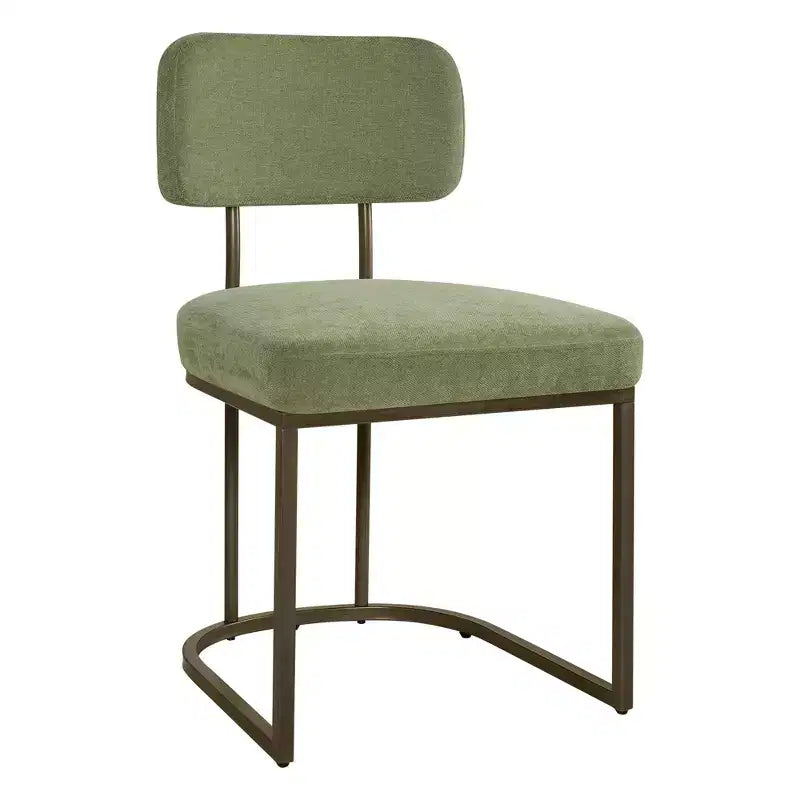 Chaise de salle à manger en métal Spruce&Spring avec cadre en laiton ou noir