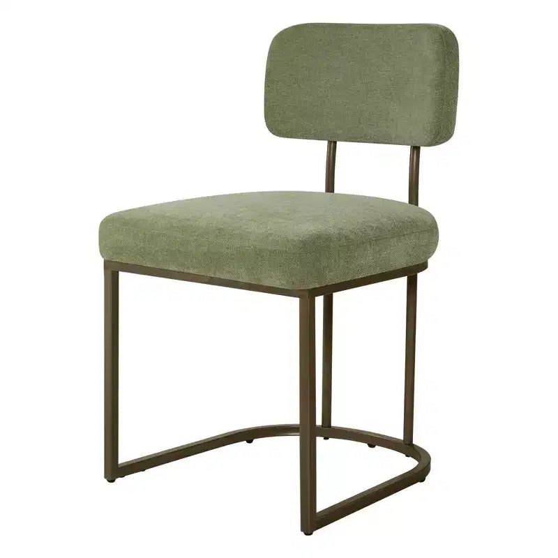 Chaise de salle à manger en métal Spruce&Spring avec cadre en laiton ou noir