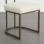 Chaise de salle à manger en métal Spruce&Spring avec cadre en laiton ou noir