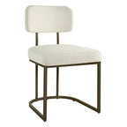 Chaise de salle à manger en métal Spruce&Spring avec cadre en laiton ou noir