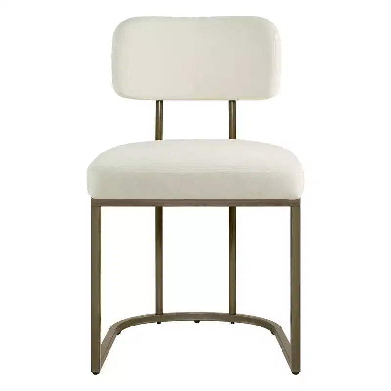 Chaise de salle à manger en métal Spruce&Spring avec cadre en laiton ou noir