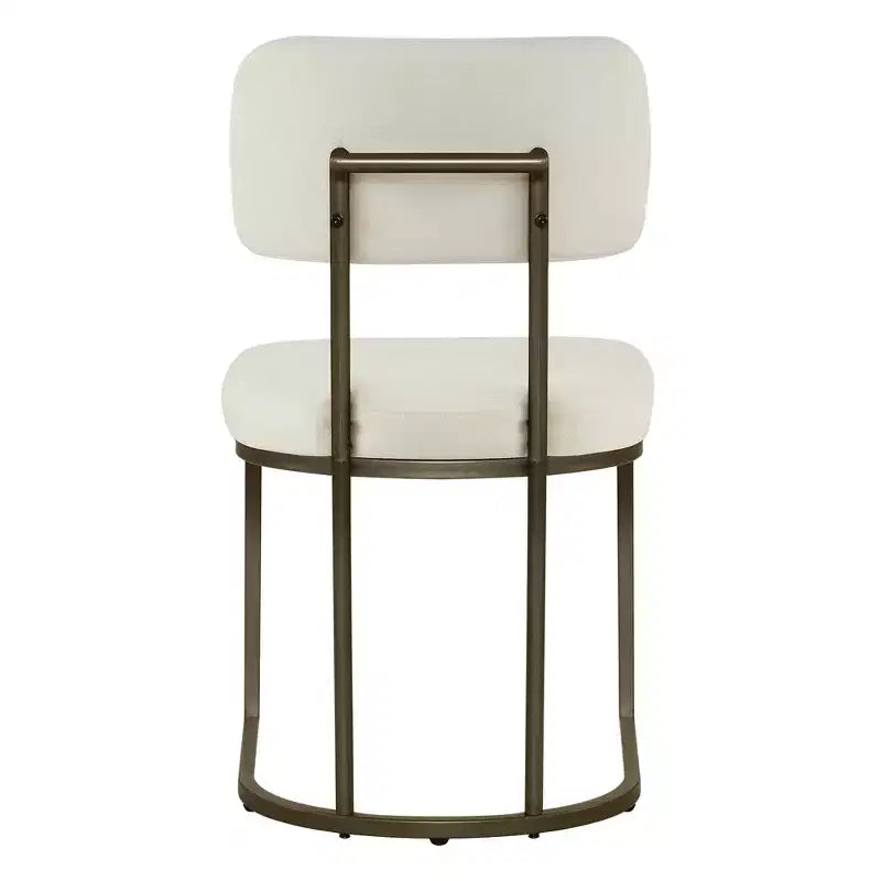 Chaise de salle à manger en métal Spruce&Spring avec cadre en laiton ou noir