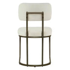 Chaise de salle à manger en métal Spruce&Spring avec cadre en laiton ou noir