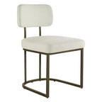 Chaise de salle à manger en métal Spruce&Spring avec cadre en laiton ou noir