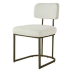 Chaise de salle à manger en métal Spruce&Spring avec cadre en laiton ou noir