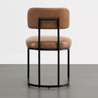 Chaise de salle à manger en métal Spruce&Spring avec cadre en laiton ou noir