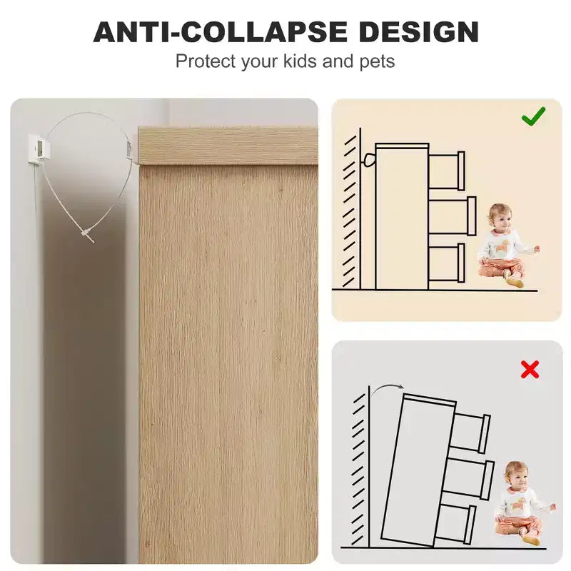 Commode à 6 tiroirs pour chambre à coucher, commode en bois de 119 cm de large avec poignées encastrées, organisateur de rangement pour vêtements, meuble TV pour couloir