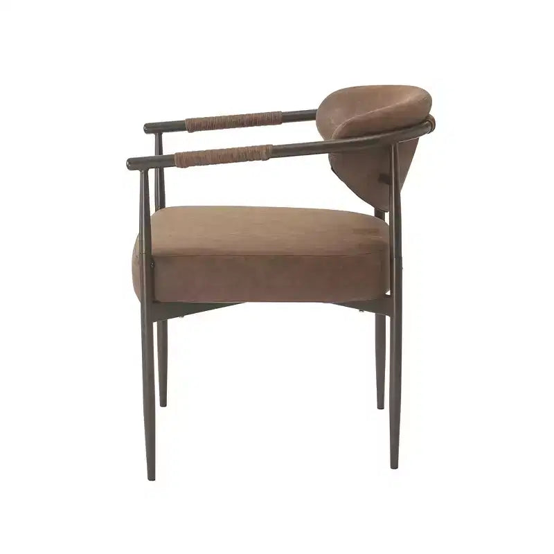 Lot de 2 chaises de salle à manger modernes rembourrées Christopher Knight Home Moriel avec dossier incurvé